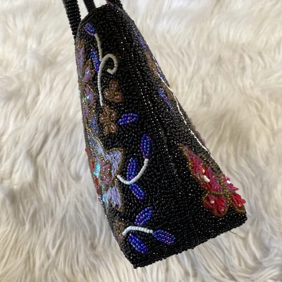 [ Vintage ] Floral Beaded Purse - Picture 3 of 15